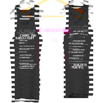 Bachelorette Party Checklist Hen Night Matching Bride Outfit Tank Top - Monsterry