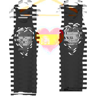 Bandera De España Estilo Retro En Forma De Corazón Camiseta sin mangas - Regaloses