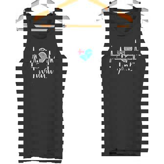 Bandera De Tuvalu Heartbeat Ekg Pulse Tuvalu Heart Tuvalu Camiseta sin mangas - Regaloses