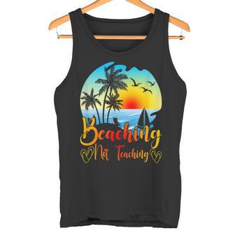 Beaching Not Teaching Lustiger Sommerlehrer Strandurlaub Tank Top - Seseable