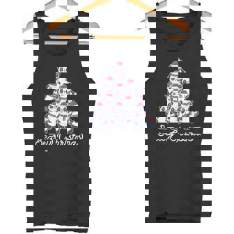 BEARY CHRISTMAS Cute Panda Bears Xmas Tree Meme Tank Top Tank Top - Monsterry