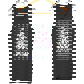 BEARY CHRISTMAS Panda Bears Ugly Xmas Sweater Tree Meme Tank Top - Monsterry