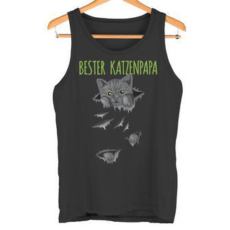 Bester Katzenpapa Cat Owner Pet House Cat Tank Top - Geschenkecke