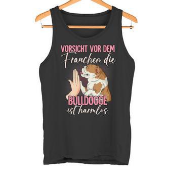 Beware Of The Frauchen Bulldog Tank Top - Geschenkecke