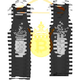 Bitcoin King Crown BTC Money Cryptocurrency Blockchain Tank Top - Monsterry
