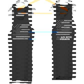Blue Lives Matter Con Bandiera Americana Sottile Blu Canotta - Novitaregali