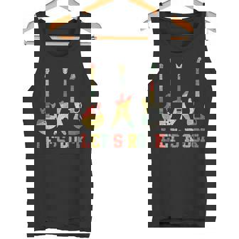 Camisas De Guitarraintage Para Hombres De Lets Rock Guitar Lovers Sin Mangas Camiseta sin mangas - Regaloses