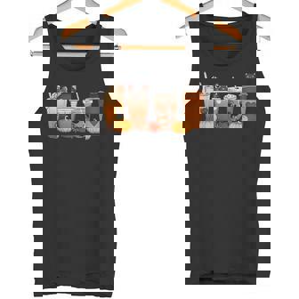Cat Halloween Iced Coffee Cups Fall Pumpkin Kitten Tank Top - Monsterry