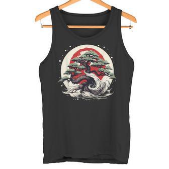 Chemise Zen Rétro Bonsaï Arbre Calligraphie Drapeau Japonais Bouddha Débardeur e - Cadeauxyz