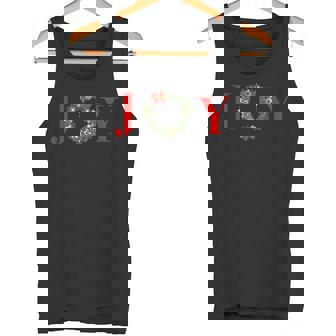 Christmas Holiday Joy Wreath Tank Top - Monsterry