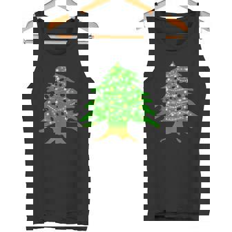 Christmas Lebanese Tree Lebanon Flag Christmas Cedar Tree Tank Top - Monsterry