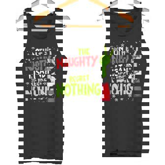 Christmas On The Naughty List And I Regret Nothing Tank Top - Monsterry