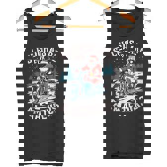 Christmas Santa Claus Humor X-Mas Holiday Motorcycle Tank Top - Monsterry