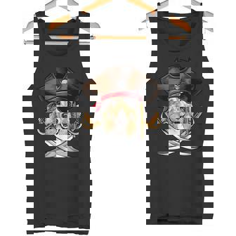 Collie Dog Pirate Captain Halloween Tank Top - Monsterry