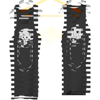 Cool Elephants Pocket Elephant In Pocket Tank Top - Monsterry