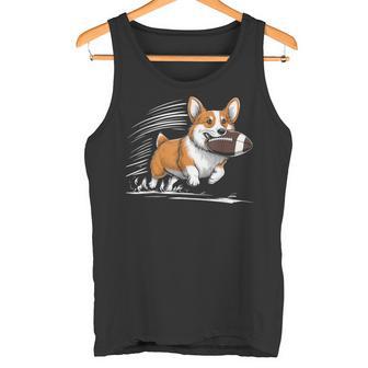 Corgi Hund Spielt Fußball Spieler Sport Tank Top - Geschenkecke