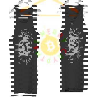 Cryptocurrency Bitcoin Christmas Ornament Merry Cryptmas Tank Top - Monsterry