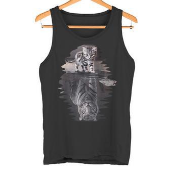 Cute Cat Reflecting Strong Tiger Tank Top - Geschenkecke