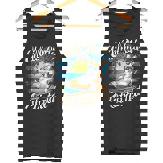Cute Corgi Chill Mode Activated Tank Top - Monsterry