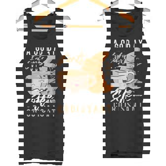 Cute Croissant Coffee Morning Breakfast Baker Baking Tank Top - Monsterry