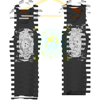 Cute Earth Holding Sapling Eco-Friendly Art Tank Top - Monsterry