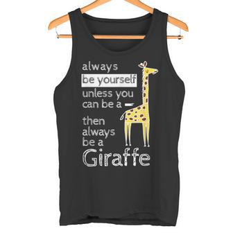 Cute Giraffe Tshirt Ideal For An African Safari Adventure Tank Top - Monsterry
