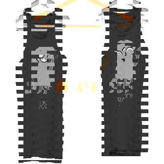 Cute Halloween Ghost Dog Boo Trick Or Treating Pocket Style Tank Top - Monsterry