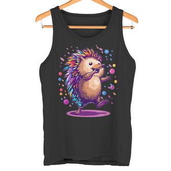 Cute Hedgehog Dancing Tank Top - Seseable