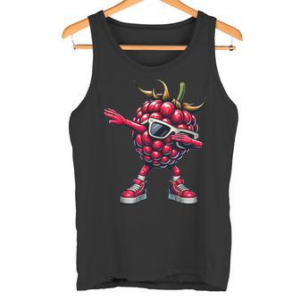 Dabbing Raspberry Pink Raspberry Fruit Tank Top - Geschenkecke