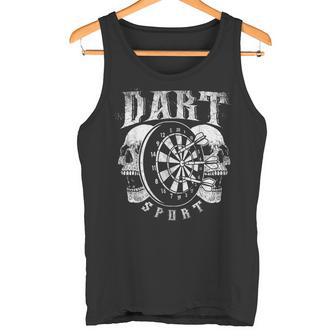 Dart Sport Skull Dartboard Player Dart Tank Top - Geschenkecke