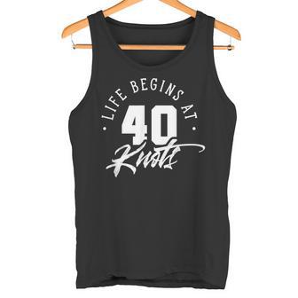 Das Leben Beginnt Bei 40 Knots Kitesurfing Kitesurfer Kitesurf Tank Top - Geschenkecke