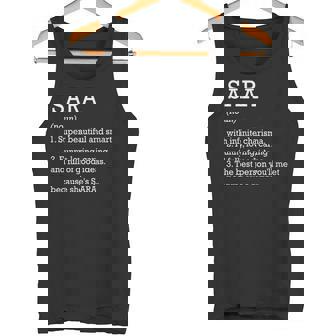 Definición De Sara Nombre Personalizado Sara Divertido Cumpleaños Cuello Camiseta sin mangas - Regaloses