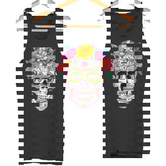 Día De Los Muertos Calavera De Azúcar Dia De Los Muertos Catrina Sin Mangas Camiseta sin mangas - Regaloses