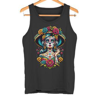 Dia De Los Muertos Sugar Mexican Inspired By La Catrina Tank Top - Geschenkecke