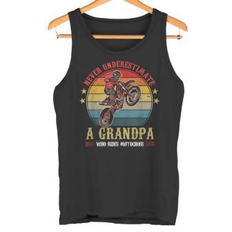 Dirt Bike Never Underestimate A Opa Der Motocross Fahren Tank Top - Geschenkecke