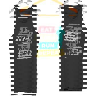 Eat Sleep Run Repeat Divertido Correr Y Corredor Camiseta sin mangas - Regaloses