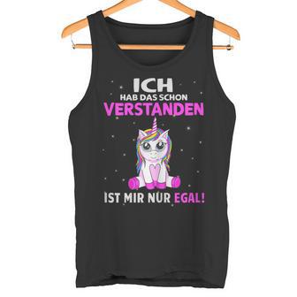 Egal Ich Hab Das Schonerstanden Unicorn Saying Tank Top - Geschenkecke