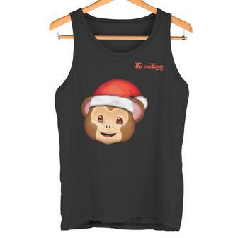 Emoji-Nikolausmütze-Affengesicht Tank Top - Geschenkecke