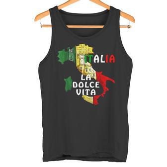 Entdecke Italien Liebe Für Essen Kultur Geschichte Italien Tank Top - Geschenkecke