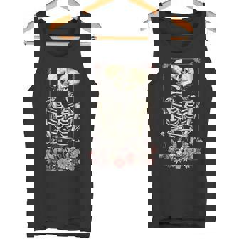 Esqueleto Amantes Pareja Con Rosas Gótico Rom Camiseta sin mangas - Regaloses