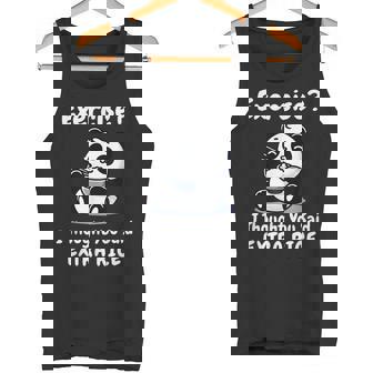 Exercise I Thought You Said Extra Rice Cute Panda Rice Tank Top - Monsterry
