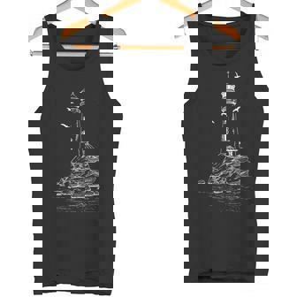 Faro Minimalista Costa Puerto Marina Faro Camiseta sin mangas - Regaloses