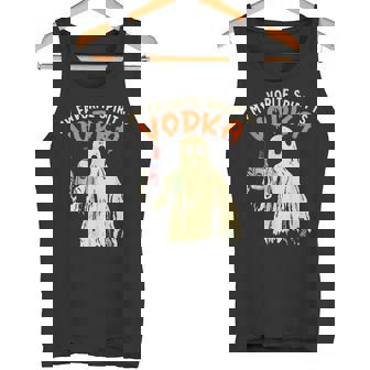 My Favorite Spirit is Vodka Halloween Party Adult Tank Top - Monsterry