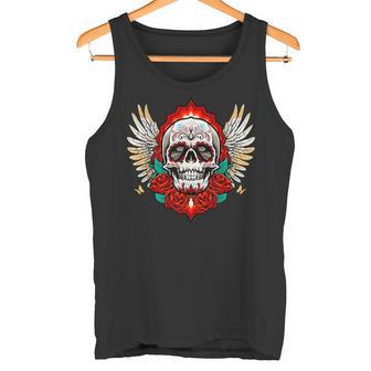 Feliz Dia De Los Muertos Sugar Skull Heaven Angel Tank Top - Geschenkecke