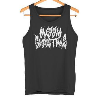 Feliz Navidad Death Metal Metal Negro Divertido Navidad Gótica Camiseta sin mangas - Regaloses