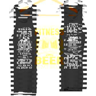 Im Into Fitness Beer In My Belly Funny Beer Drinking Tank Top - Monsterry