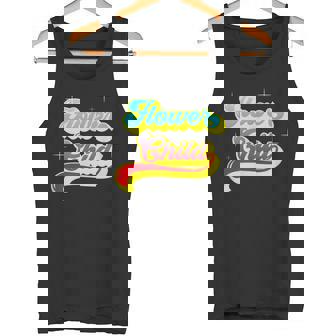 Flower Child Bubbly Letters Retro Vintage Tank Top - Monsterry