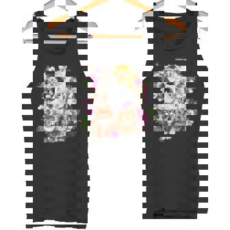 Fluffy Kittens In Garden Of Eden Cat Tank Top - Monsterry