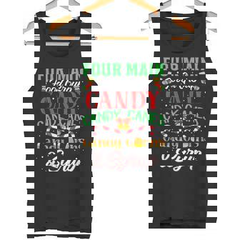 Four Main Food Group Candy Canes Corns Syrup Christmas Tank Top - Monsterry