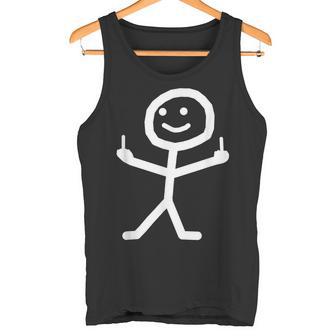 Stick Figure With Middle Finger Tank Top - Geschenkecke